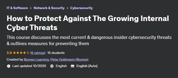 Insider Threats in Cybersecurity: Udemy